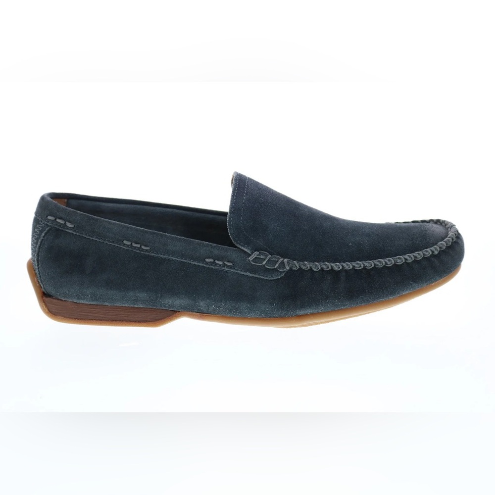 Frye Lewis Venetian 80748 Mens Blue Suede Loafers & Slip Ons Moccasin Shoes